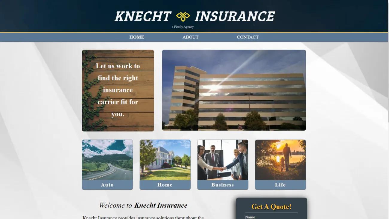 The Knecht Insurance website